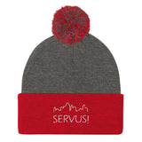 "SERVUS" EMBROIDERED POM-POM BEANIE