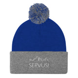 "SERVUS" EMBROIDERED POM-POM BEANIE