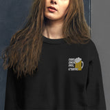 "Oans, zwoa, drei g'suffa!" Unisex Sweatshirt Embroidered