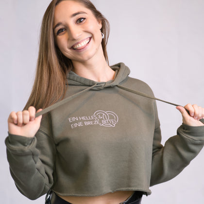 “Ein Helles & eine Breze!" Cropped Hoodie