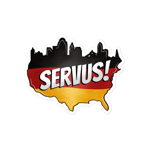 "Servus" German Flag Sticker
